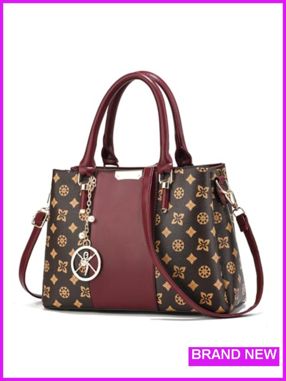 PU Leather Satchel Handbag Tote Crossbody Shoulder Bag Messenger Women's Purse